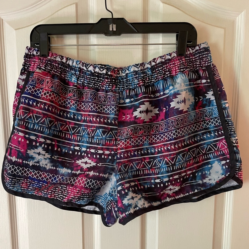 Aztec print athletic shorts!